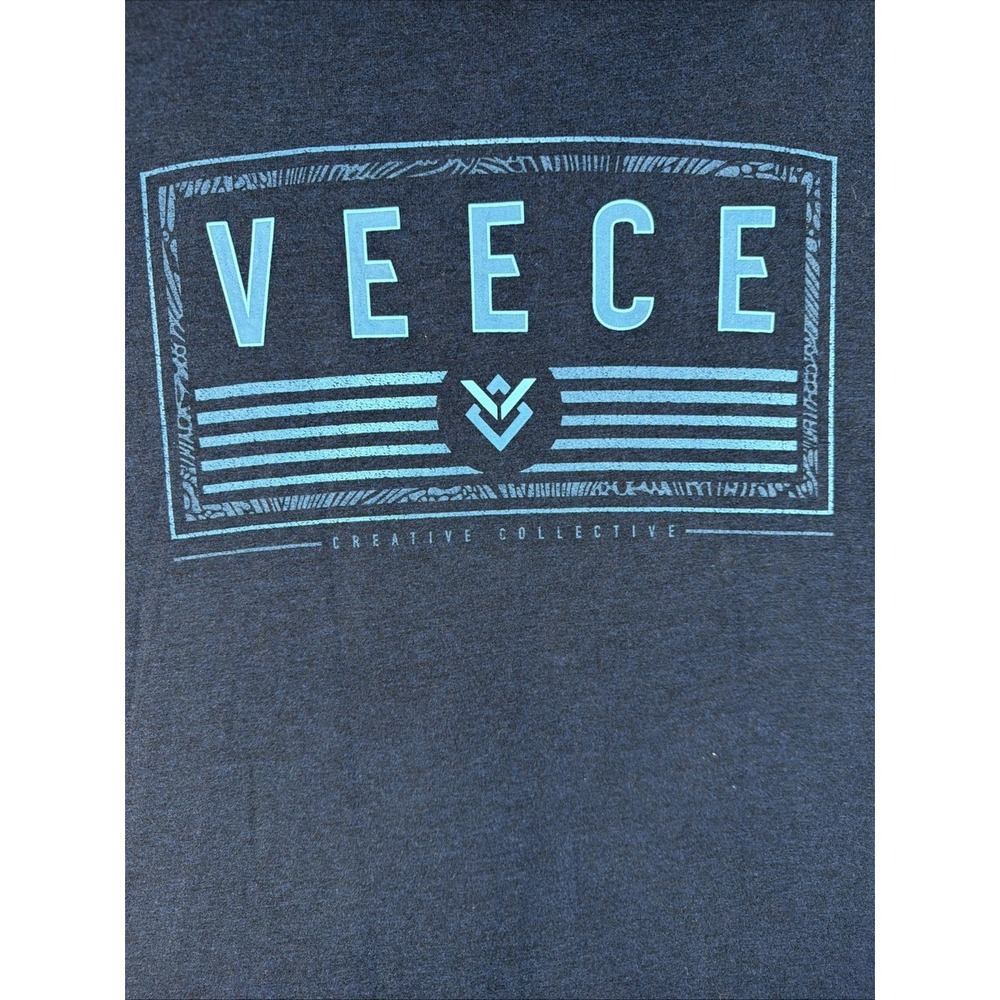 Veece Creative Collective Mens XL T-Shirt Navy Blue Graphic Short Sleeve Cotton - Picture 3 of 9